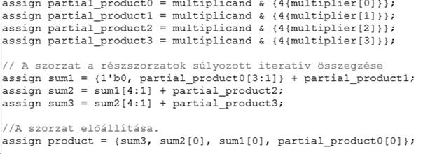 - Szorzás HW realizáció Verilog HDL nyelven Egyszerű másolata a blokkvázlatnak Léteznek ennél sokkal