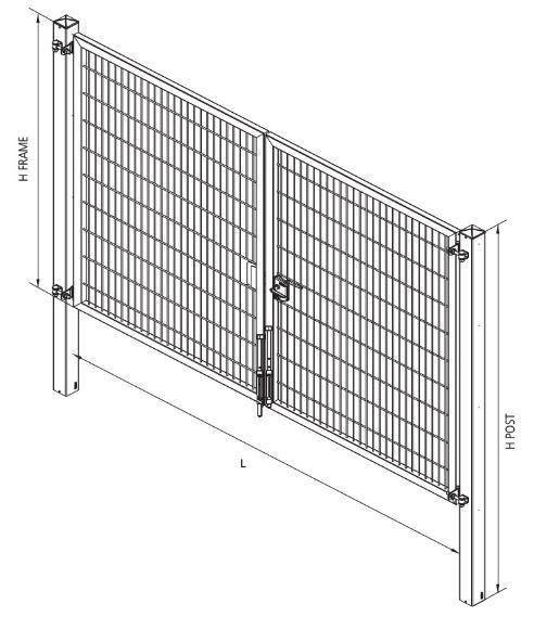 K KAPUK ÉS KISKAPUK ALCATRAZ Kétszárnyú kapu Tartozékok: Oszlopok - (egyszárnyúnál) ZN+PVC 60 x 60mm x 2,00mm - (kétszárnyúnál) ZN+PVC 100 x 100mm x 3,00mm Kapukeret - zártszelvény 40x40x1,50 mm
