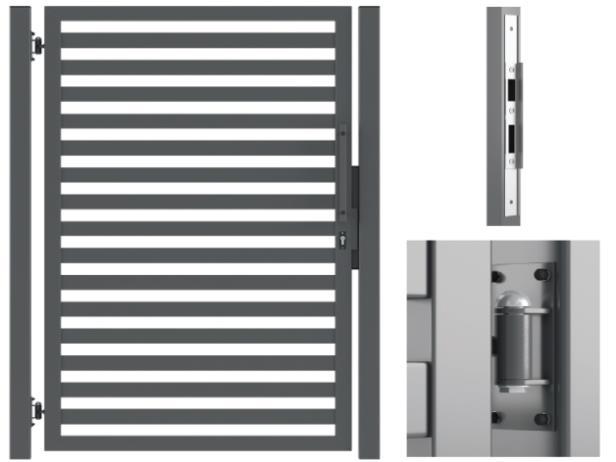 K MODERN PANEL KERÍTÉS MP-02 KAPURENDSZEREK A képen látható 60x40mm vagy 80x20mm-es lemezes betéttel kerül gyártásra. A tiszta hossz alatt a két tartóoszlop közötti távolságot kell érteni.