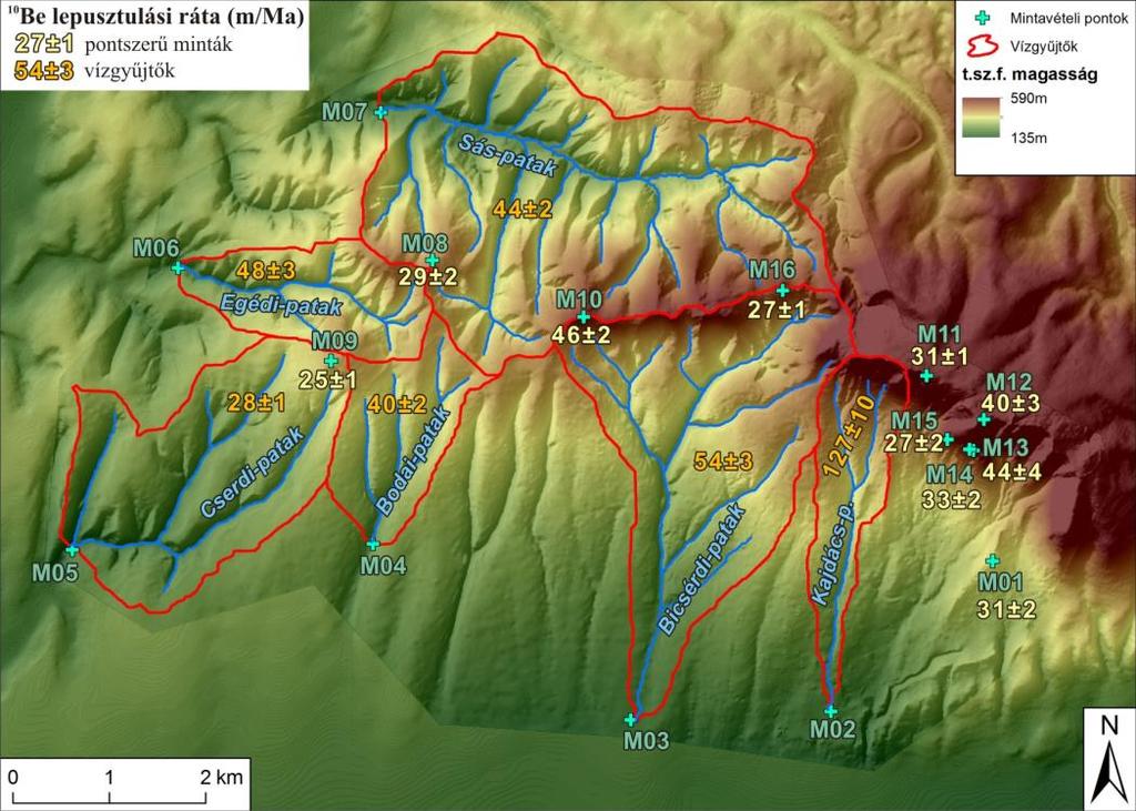 rátára utal nyugatabbra a Szulimán mellett feltárt, a jeges pleisztocénnél (700 ka) valószínűleg idősebb paleovölgy és a mai Almás-patak szintkülönbsége.