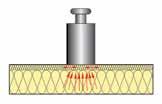 lépésállóságának meghatározásánál, mint a nyomófeszültség. A vonatkozó MSZ EN 12430 szabvány alapján a pontszerű terhelhetőséget egy cca. 8 cm átmérőjű henger terhelésével ld.