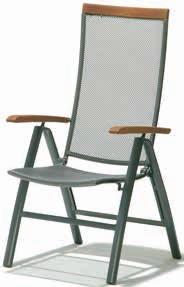 keményfából. SZ90 x H150 x MA74 cm. Könnyű rakásolható szék alumíniumból és tartós textilénből.