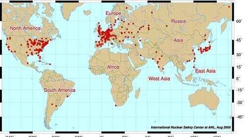 Az atomenergia jelene Jelenleg 432 atomerımővi blokk üzemel a világon 65 atomerımő blokk áll építés alatt Az