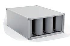 A ventilátorok saját fejlesztésű tartószerkezettel kerülnek beépítésre, igény esetén tandem ventilátor elrendezés is lehetséges.