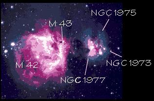 2. ábra. Az Orion-köd és környezete 2. Az alkalmazott műszerek 2.1. A HST Munkámat a Baltimore-i Space Telescope Science Institute-ban végeztem 2005.