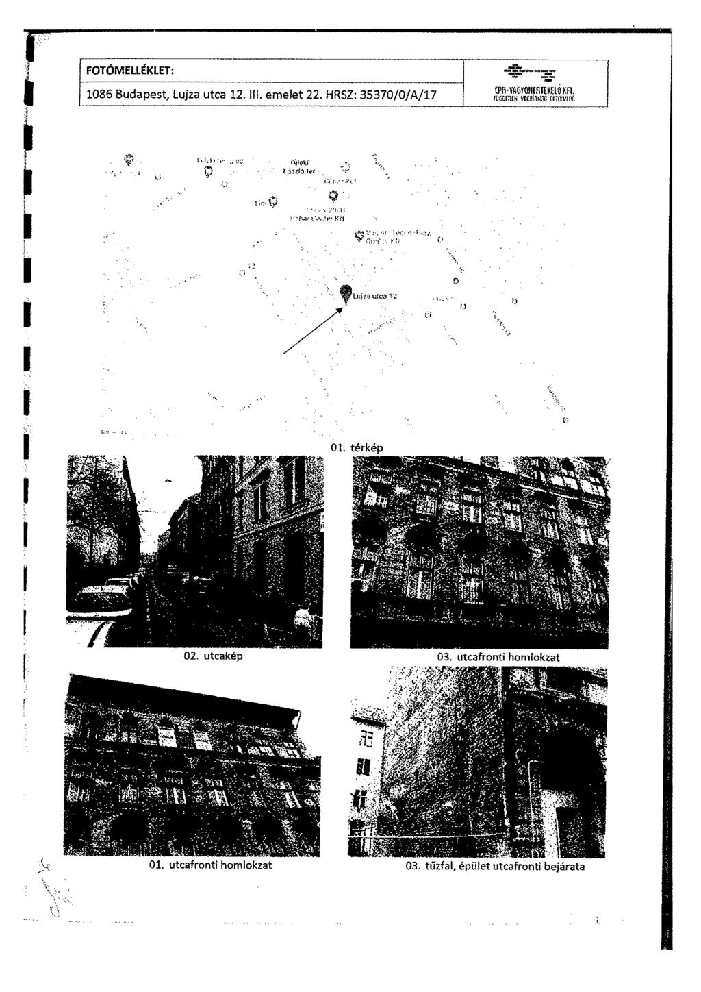 FOTÓMELLÉKLET: 1086 Budapest, Lujza utca 12.111. emelet 22.