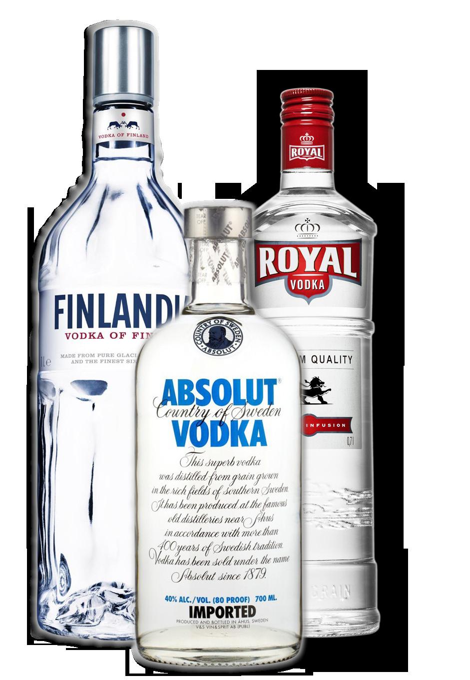 Flirt Vodka 37,5% Kalinka vodka 37,5% Kaiser Vodka 37,5% Royal Vodka