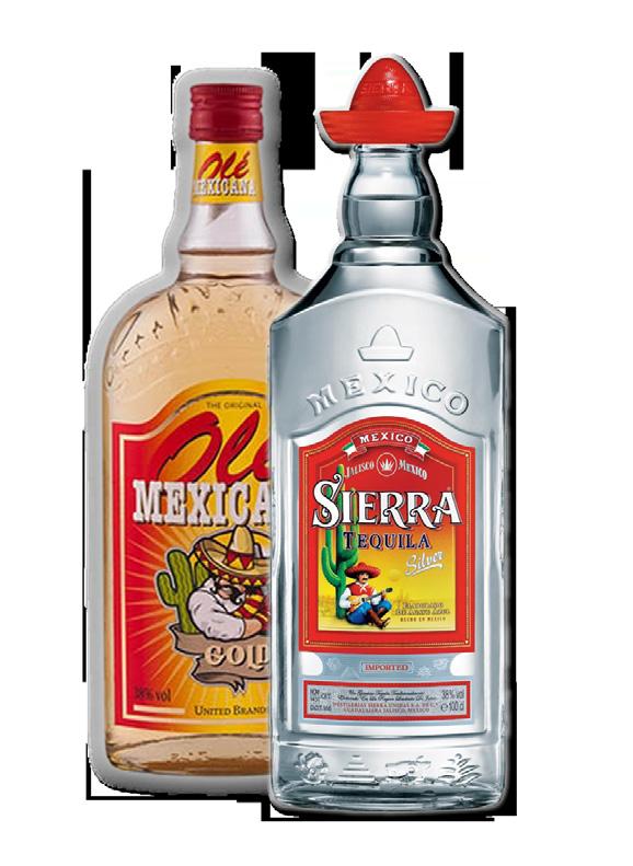 70% 0,7l GIN Gordons Gin 37,5% 0,7l Tequila Mexicana Olé Gold 38%