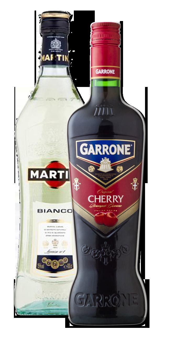 Vermut Garrone Bianco 16% Garrone Cherry 16% Martini Bianco