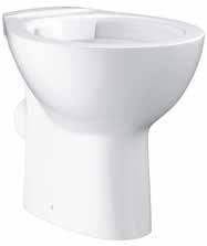 Mélyöblítésű WC-csésze, hátsó kifolyású Maximális öblítési mennyiség: 3/6 l Komplett