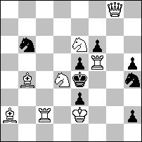 e3# (C), 1... f7 2. c5#, 1... e4 2. f3#, 1... c6 2. d5#. Négy másvédelem.