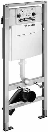 WC-szerelőmodulok SCHELL WC-tartályos szerelőmodul SCHELL vakolat alatti WC-tartály Szerelőmodul tartófalhoz vagy fal előtti szereléshez Önhordós profil-fémkeret, hangszigetelt, állítható magasságú