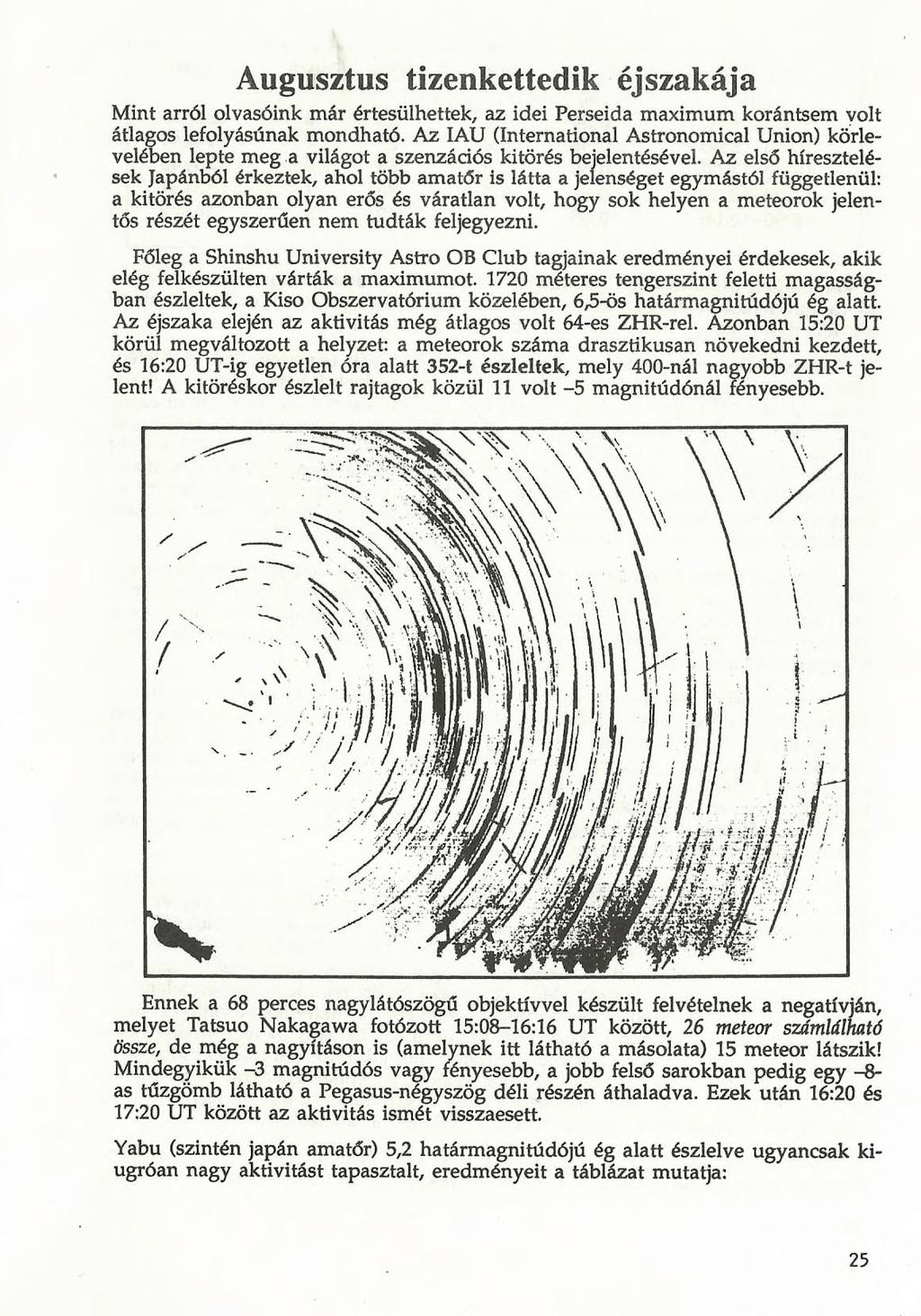 Augusztus tizenkettedik éjszakája Mint arról olvasóink már értesülhettek, az idei Perseida maximum korántsem volt átlagos lefolyásúnak mondható.