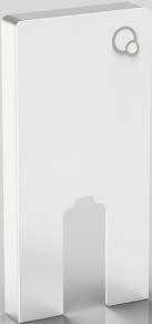 corsica falsík előtti tartály álló és fali WC-hez 48,3 10,8 100 cm Termékjellemzők fehér színű biztonsági üveg előlap szálcsiszolt alumínium keret 2