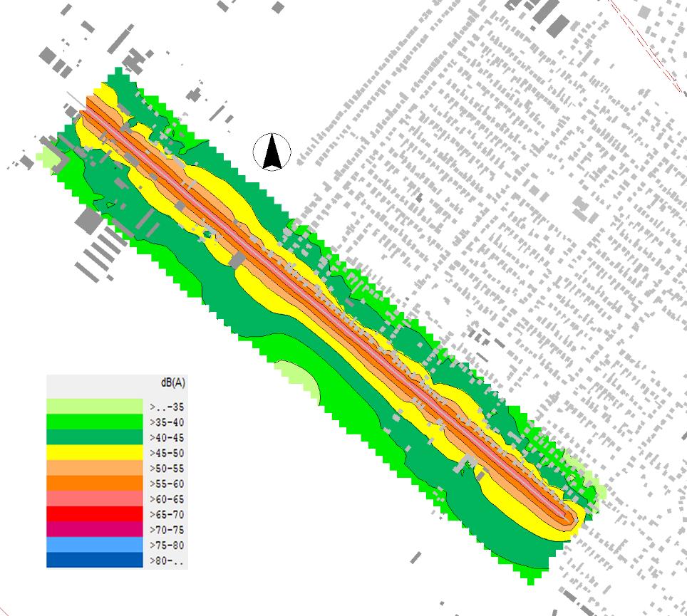 várható. A Széchenyi utca közúti közlekedésétől származó, 2016-ban (és jelenleg is) jellemző zajterhelését a 2. és a 3.