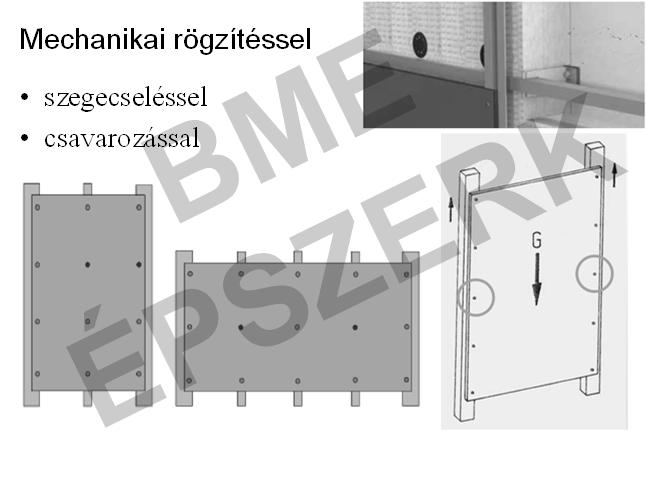 csavarozással MECHANIKAI KÖVETELMÉNYEK