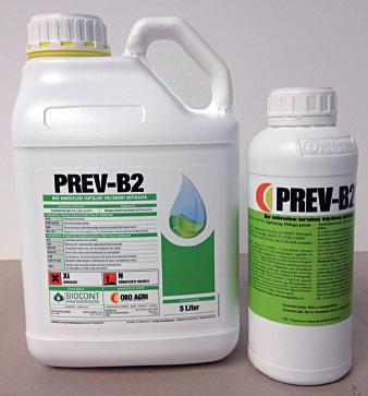PREV-B2 TM Narancsból származó természetes terpén vivőanyagú lombtrágya 2,1 % bórral A PREV-B2 nagyban segíti az eredményes és egészséges zöldségtermesztést A bór elősegíti a terméskötődést és a