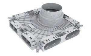 Alacsony építésű légoldali osztó/gyűjtő Tartozék Megnevezés Cikkszám Alacsony építésű légoldali osztó/gyűjtő lapos 52 x 132 -es levegő csőhöz Szé x Ma x Mé: 418 x 58 x 418.