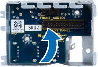 Az I/O-panel beszerelése 1 Az I/O-panelt helyezze be az I/O-panel rekeszébe. 2 Húzza meg a csavarokat, amelyek az I/O panelt az I/O panel rekeszhez rögzítik.