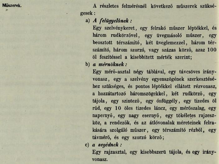 Felszereltség - 1869 Adatok távolból, geoinformatika