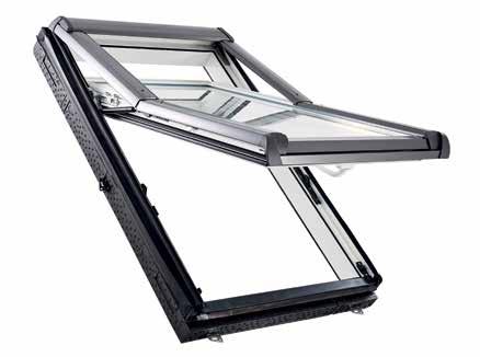 Designo R79 Felső harmadban billenő tetőtéri ablak alsó kilinccsel és 3-rétegű üveggel Designo R7 felső harmadban billenő tetőtéri ablak, műanyagból alsó kilinccsel és 3-rétegű üveggel WDF R79 K WD