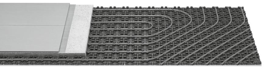 FonteRRA Base, Flat 12 Rendkívül vékony esztrichrendszer 35 mm-től, különösen felújításokhoz, Fonterra Base ND11 vagy smart alaplemezzel, valamint 12x1,3 mm PB csővel.