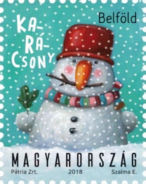 - 1-1. Megjelenő bélyegek: Karácsony 2018 : A Magyar Posta a 2018-as karácsonyi ünnepeket forgalmi bélyeg kiadásával köszönti.