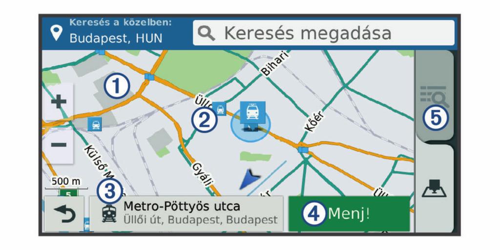 éttermek, autókölcsönzők vagy terminálok. 4 Válasszon kategóriát. 5 Válassza ki az érdekes helyet, és válassza az Menj!