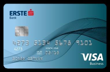 Erste dombornyomott kártya Visa Business Mastercard Business Mastercard Business Gold Mastercard Üzleti