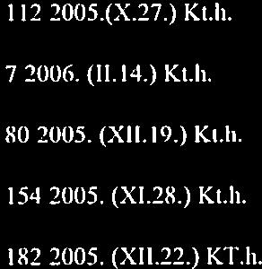 xüJew 80/2005. (XII. 19.) KL.h. 90. J észiű Iiros Ö,,%urmúnjzut Képi isdbwstükw I 54/2005. (XI.28.