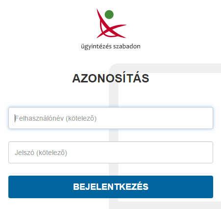 Az ügyfeleknek a Portálra való belépéshez a Bejelentkezés gomba kell kattintaniuk.