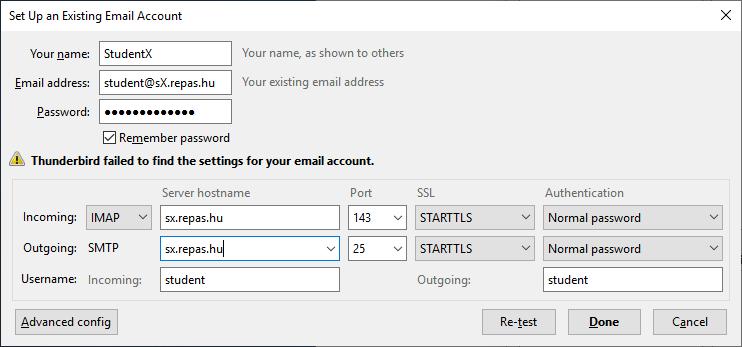 NAME="saslauthd-postf" OPTIONS="-c -m /var/spool/postfix/var/run/saslauthd" 6. Indítsa újra a sasl és a postfix szolgáltatást: /etc/init.d/saslauthd restart /etc/init.d/postfix restart 7.