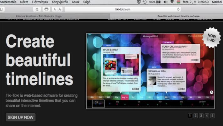 Digitális idővonal készítése www.tiki-toki.com http://www.