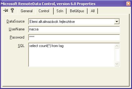 Data Control beállításai IDC_DATA_MAX IDC_DATA_MAX Microsoft Microsoft Remote RemoteData