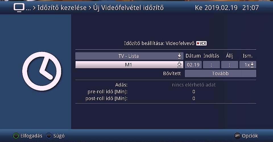 Főmenü > Időzítő kezelése Főmenü > Időzítő kezelése Időzítő táblázat 1. Nyomja meg a Menü ( ) gombot, megjelenik a Főmenü. 2.