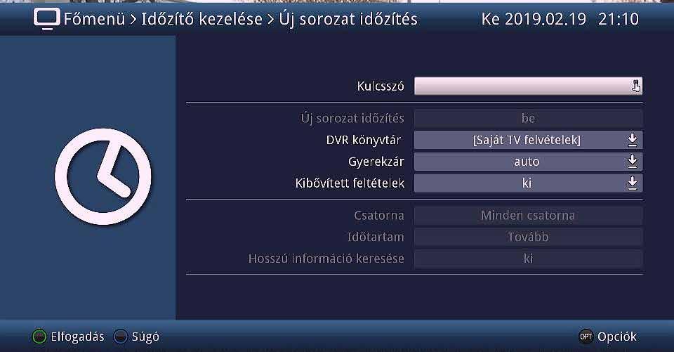 Az OK gomb lenyomásával új időzítést vehető fel a listába. Új videó felvétel időzítése 1. Nyomja meg a Menü ( ) gombot, megjelenik a Főmenü. 2.