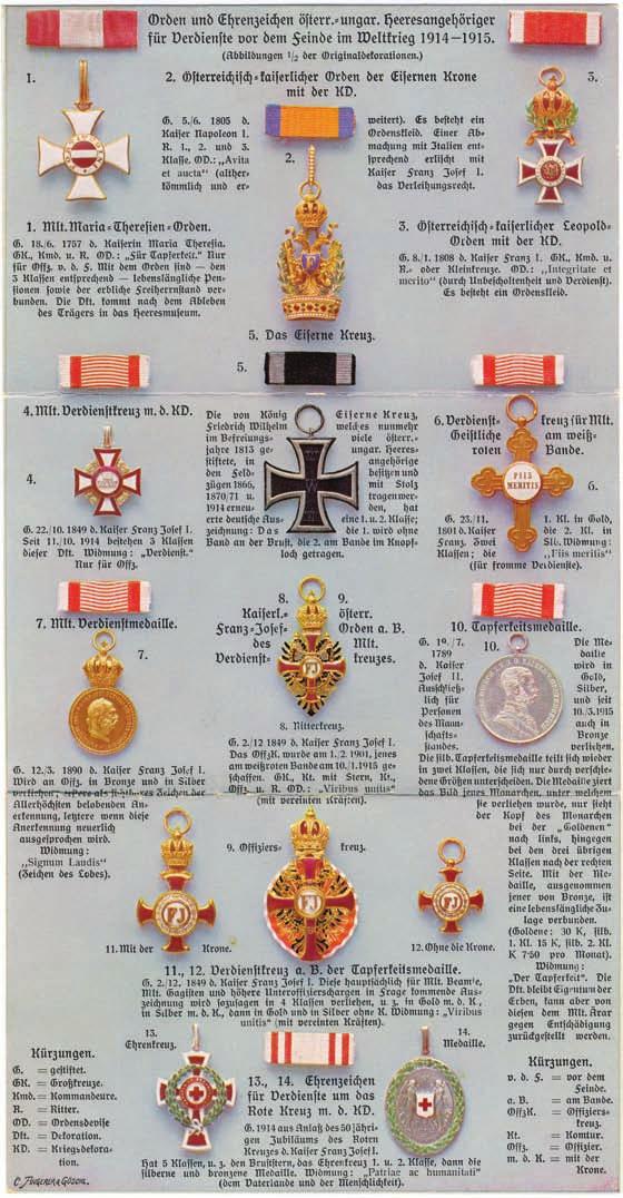 792 Sallay Gergely Pál A háborús érdemekért adományozható osztrák magyar kitüntetések (és a