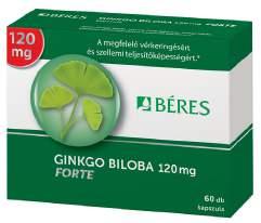 Béres Gingko biloba Forte 120 mg kapszula, 60 db Magas dózisú Ginkgo biloba a megfelelő vérkeringésért és szellemi teljesítőképességért.