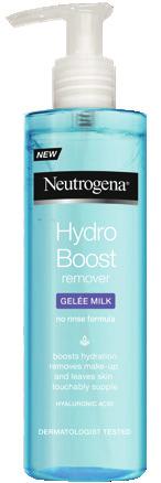 Az arctisztítás új dimenziója: Neutrogena Hydro Boost arctisztítók Zselés arctisztító tej A zselés