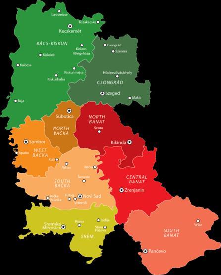 Prgramterület A prgramterület a két rszág következő NUTS III szintű (vagy azzal egyenértékű) régióit öleli fel: Magyarrszágn: Csngrád és Bács-Kiskun