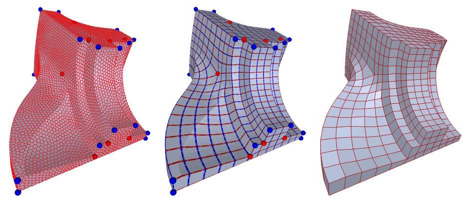 textúra leképzés, quad-mesh generálás (P),