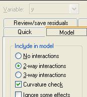 Factor Mean/Interc. Curvatr. ()idõ ()hõmérséklet ()ford.szám (4)kat.konc. (5)felesleg (6)nyomás (7)szenny.konc. Effect Estimates; Var.:y; R-sqr=.9989; Adj:.