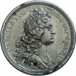 Aranyozott Bronzérem /vergoldete Bronzemedaille/ (Cu) 1716 diadal a Szávánál Pétervárad mellett /auf den Sieg an der Save bei Peterwardein/