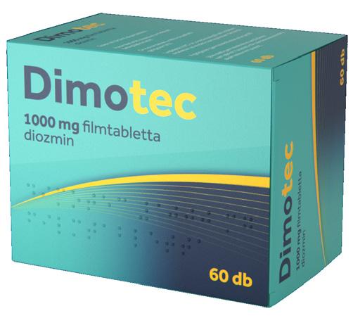 A Dimote filmtabletta (1000 mg mikronizált diozmin) visszeres panaszok esetén napi 1x-i alkalmazással, serkenti a