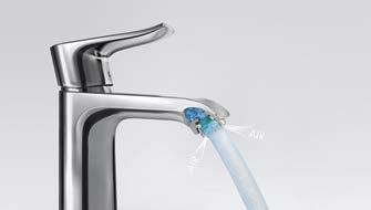 Az EcoSmart technológiával a csaptelepek esetében is sok víz takarítható meg a mindennapi fürdőszobai műveletek során.