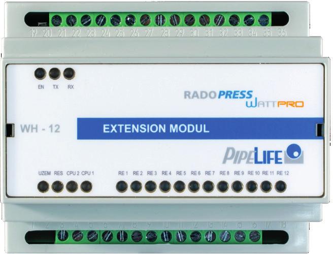 2.3. Bővítőmodul (WH-12) 12 db 230 V-os kimenet (pl.