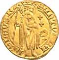 6 6. Aranyforint /Goldgulden/ (Au) 1364-1372 Buda Av: +LODOVICI D G R VnGARIb liliomos, duplavonalas, hatkaréjos díszítményben magyar-anjou címer, belül hat pont /in einem mit Lilien verzierten