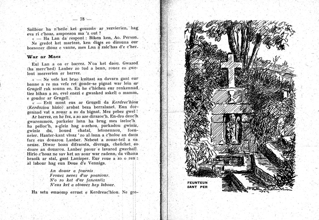 78'-'---- Saîllôur ha n'hêue'ket gou:zaîiy ar /vezvierien,- hag; eva ri c'hoaz, ampoezon ma ':>; out? «- Ha Lan da: res pont :. Bike!l ken, )\o. Person. Ne gred~~ ket martezè, ken di~ eo_ dizoùna.