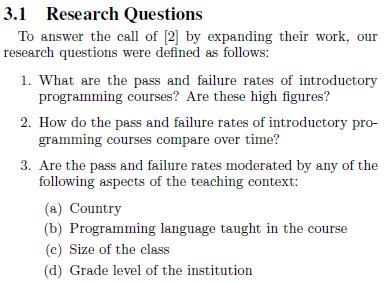 Failure Rates in Introductory