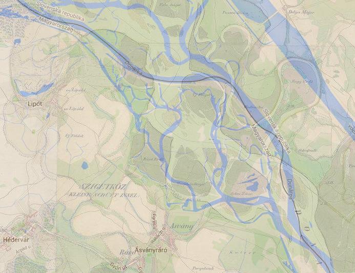 49.ábra: Ásványi ágrendszer, II. katonai felmérés, 2015 google streets (kékkel jelölt) 51.ábra: Ásványi ágrendszer változása, 2013. évi ortofotó, 1970. évi Vízrajzi Atlasz (1970-2014) 50.